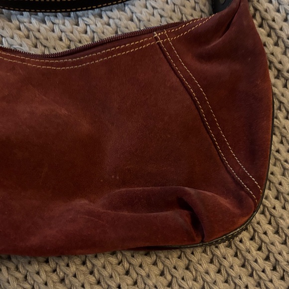 Maxx New York Burgundy and Black Hobo Bag - Picture 5 of 8